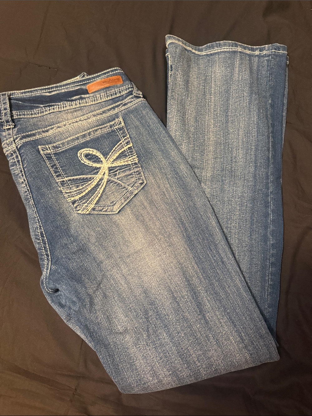 Wallflower Light Blue Boot Cut Jeans with Embroidered Back Pocket